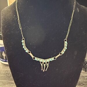 Vintage Native American Sterling Turquoise necklace